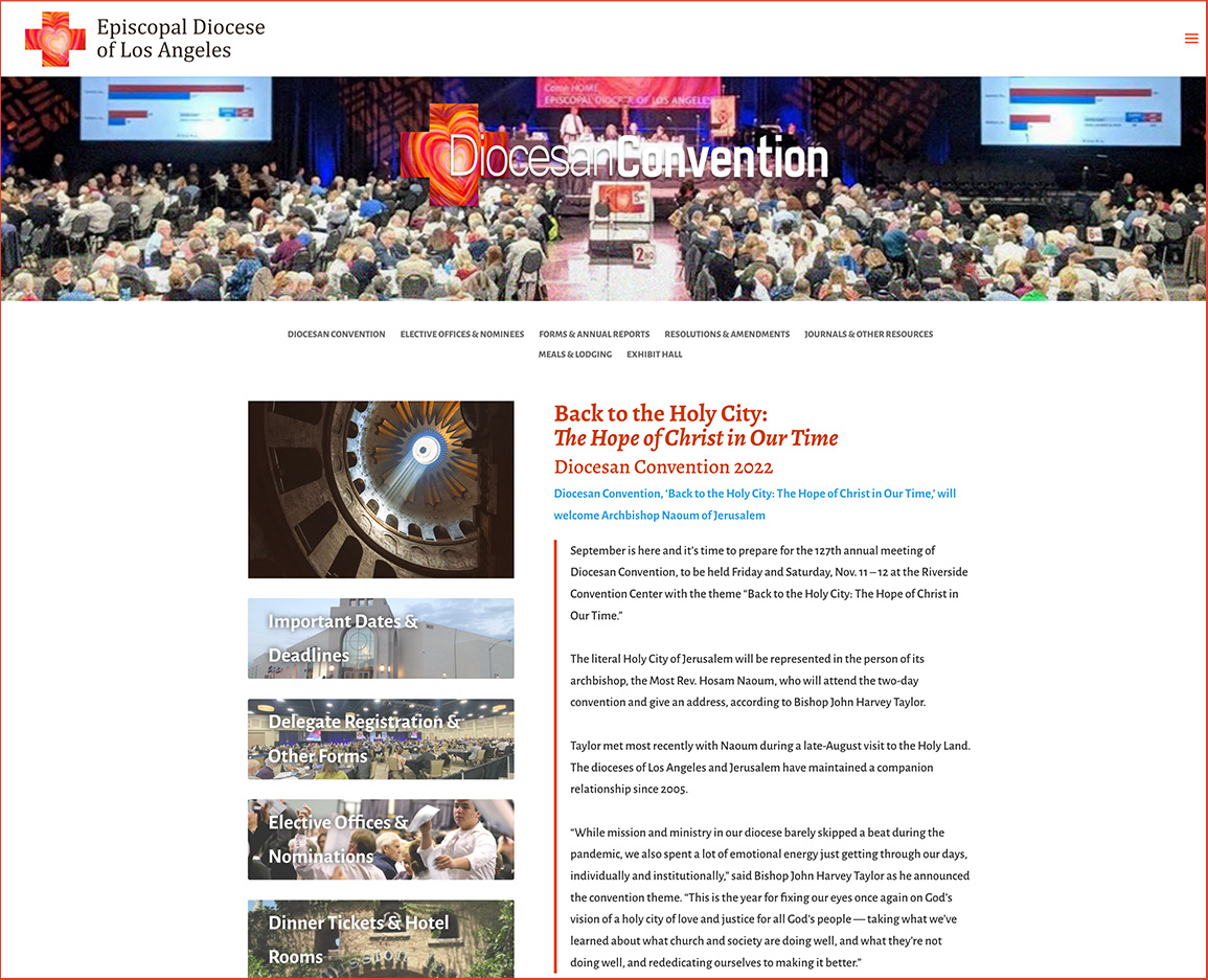 Convention website gets new look, new URL Episcopal Diocese of Los