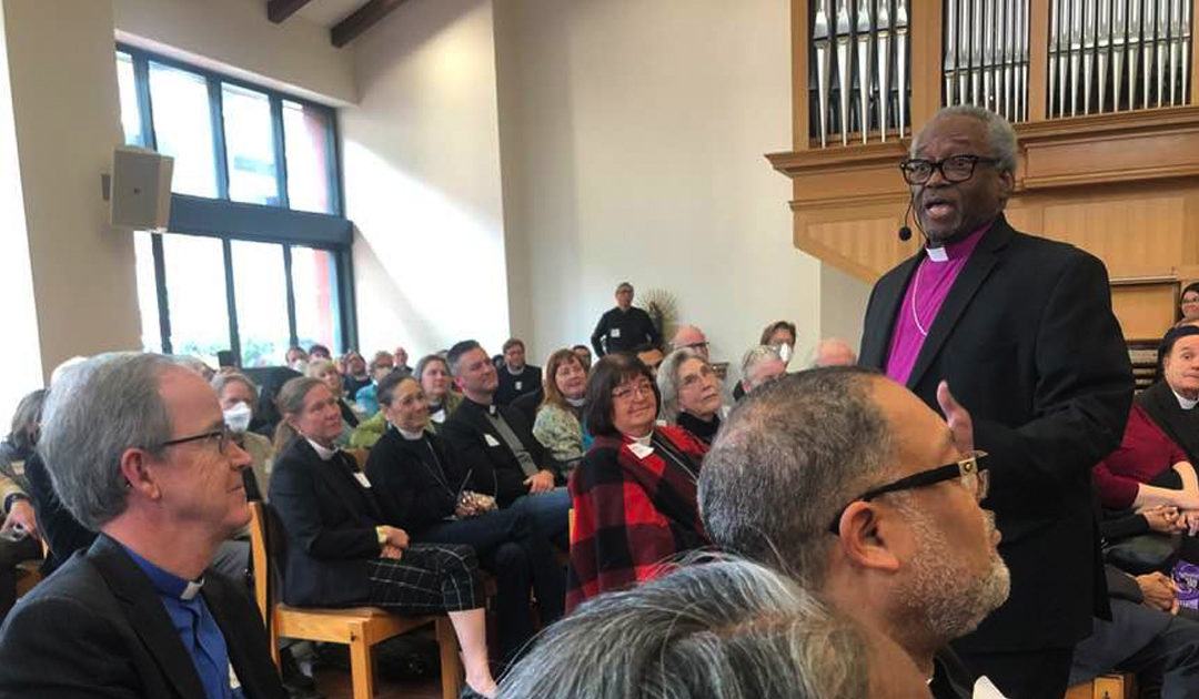 Clergy gathering with Presiding Bishop Michael Curry