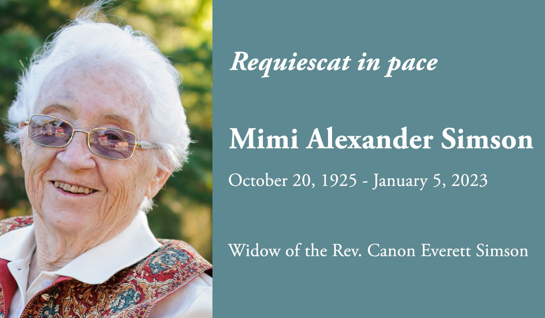 RIP: Mimi Alexander Simson