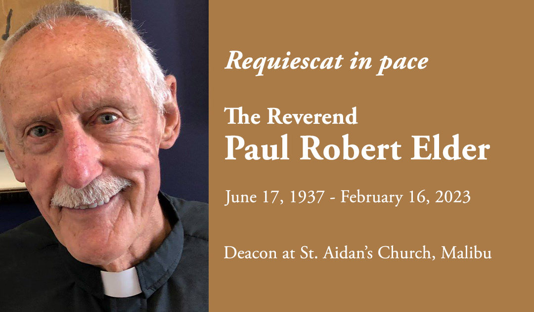 RIP: The Reverend Paul Robert Elder