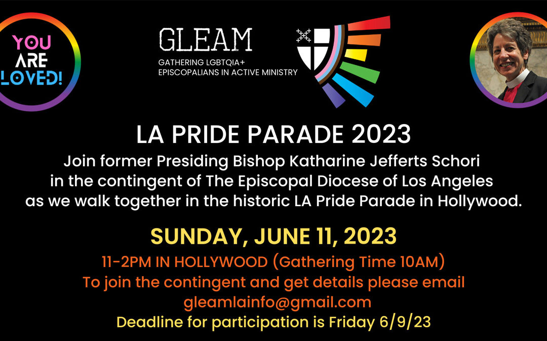 Former Presiding Bishop Jefferts Schori will join Episcopal contingent for LA Pride Parade June 11