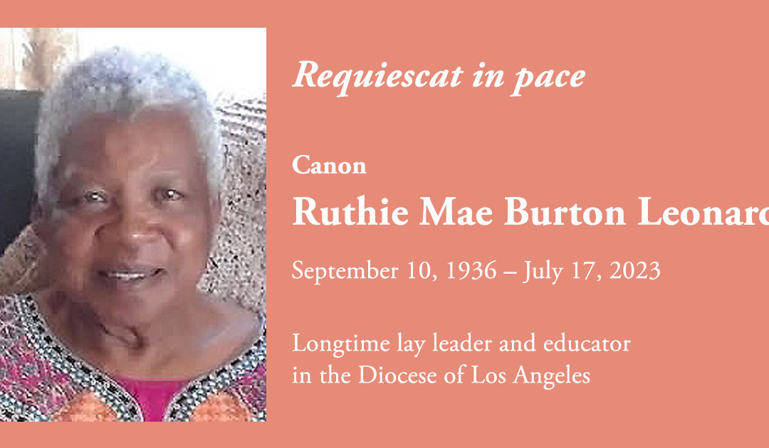Canon Ruthie Mae Burton Leonard