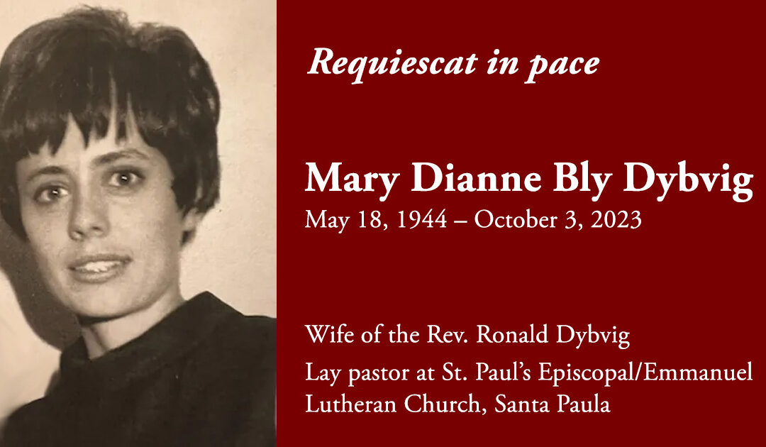RIP: Mary Dianne Bly Dybvig