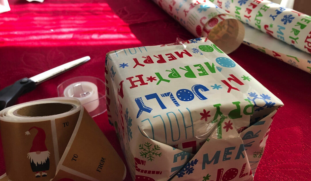 My two-year-old Christmas Eve ode to gift wrapping
