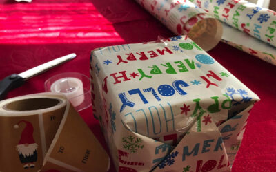 My two-year-old Christmas Eve ode to gift wrapping