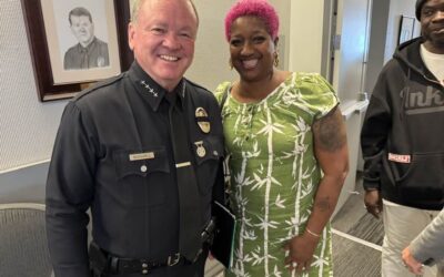 Meeting with the chief of police and faith leaders