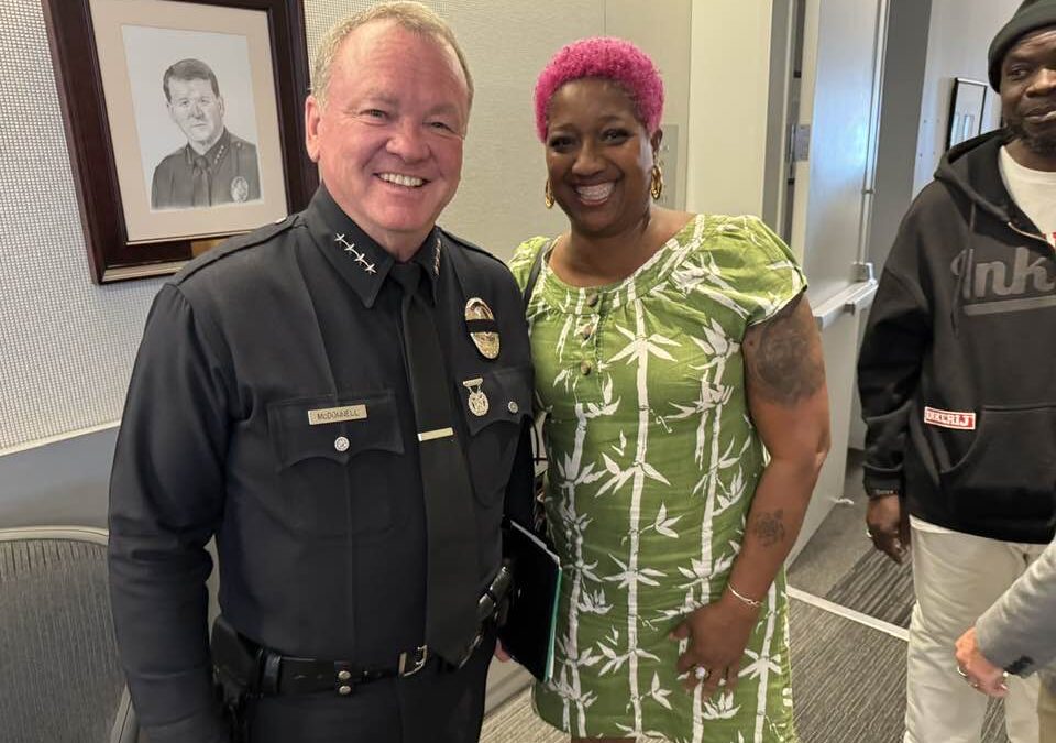 Meeting with the chief of police and faith leaders