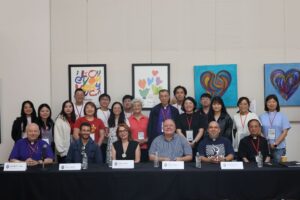 Members of the panel on ministry programs with the delegation